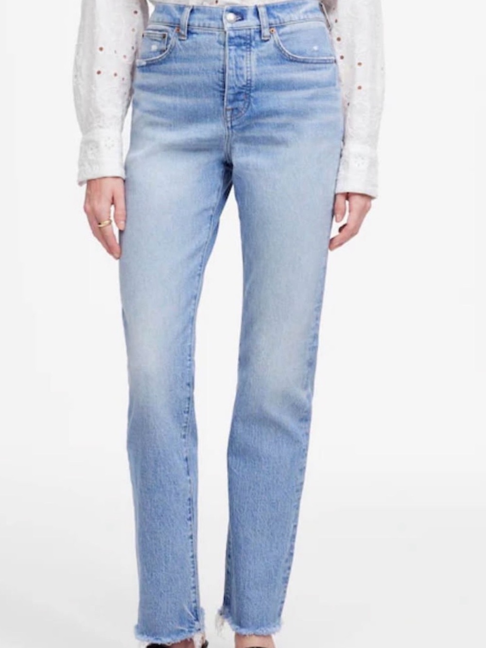 Madewell 90’s Straight Denim Jeans in Medium Blue - Picture 4 of 5